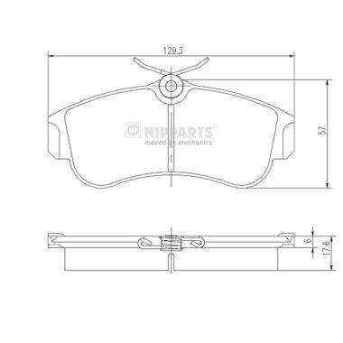 Placute frana NIPPARTS J3601051