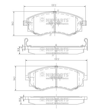 Placute frana NIPPARTS J3601055