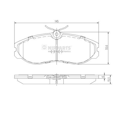 Placute frana NIPPARTS J3601056