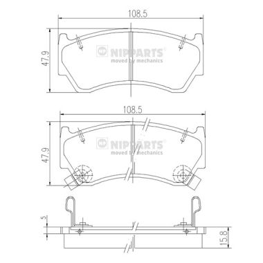 Placute frana NIPPARTS J3601062
