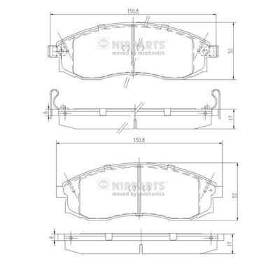 Placute frana NIPPARTS J3601066