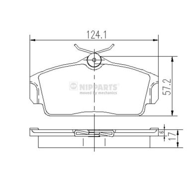 Placute frana NIPPARTS J3601068