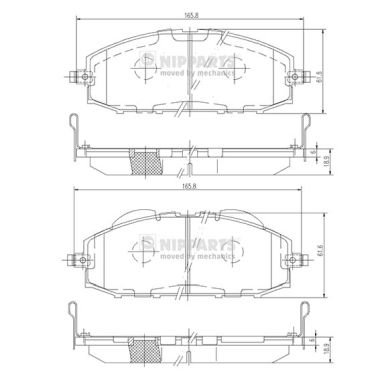 Placute frana NIPPARTS J3601070