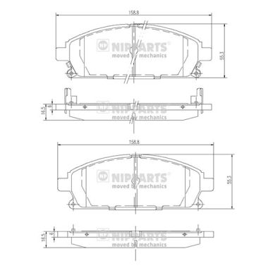 Placute frana NIPPARTS J3601071