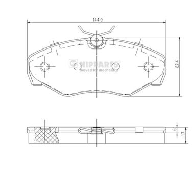 Placute frana NIPPARTS J3601080
