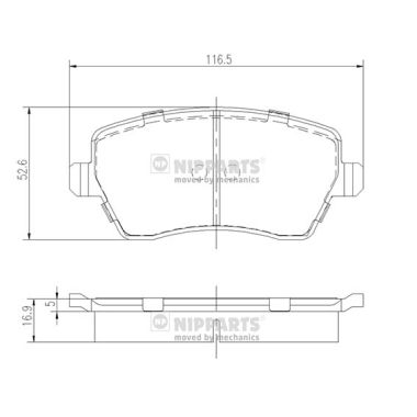 Placute frana NIPPARTS J3601085