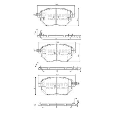 Placute frana NIPPARTS J3601092