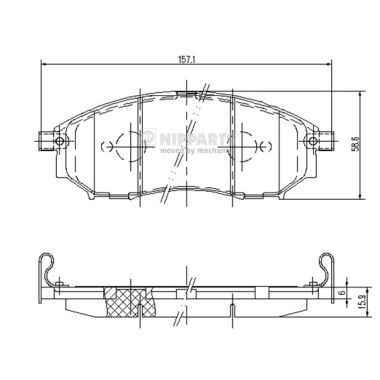Placute frana NIPPARTS J3601094