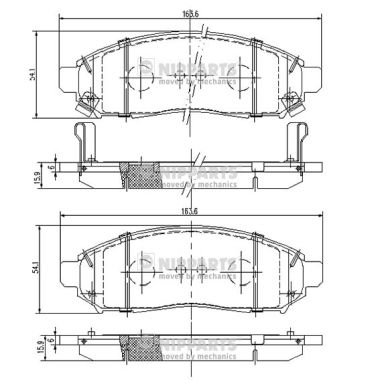 Placute frana NIPPARTS J3601095