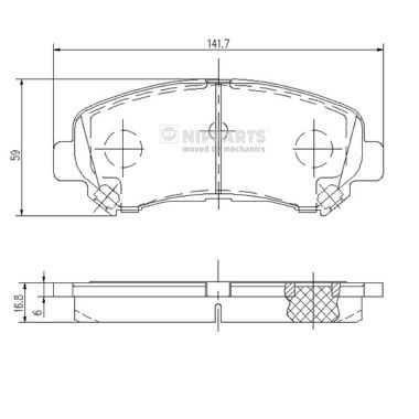 Placute frana NIPPARTS J3601096