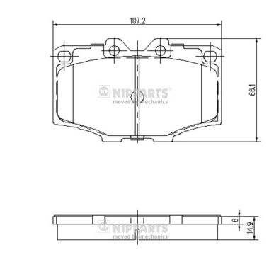 Placute frana NIPPARTS J3602036