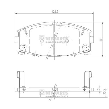 Placute frana NIPPARTS J3602045