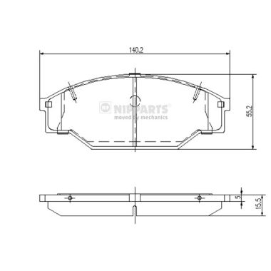 Placute frana NIPPARTS J3602047
