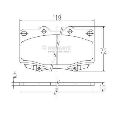 Placute frana NIPPARTS J3602055