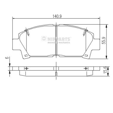 Placute frana NIPPARTS J3602063