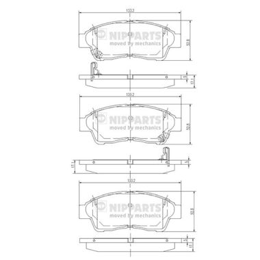 Placute frana NIPPARTS J3602064