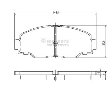 Placute frana NIPPARTS J3602079