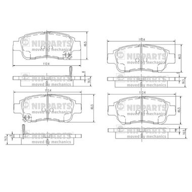 Placute frana NIPPARTS J3602086