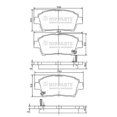 Placute frana NIPPARTS J3602088
