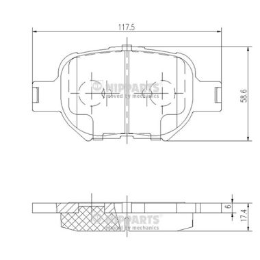 Placute frana NIPPARTS J3602091