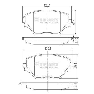 Placute frana NIPPARTS J3602095