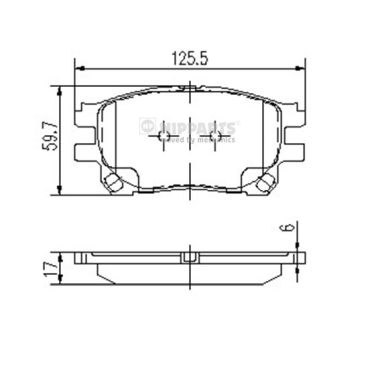 Placute frana NIPPARTS J3602119