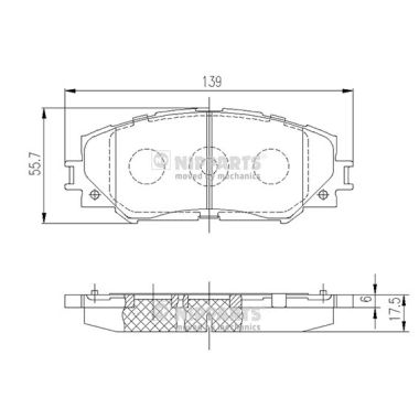 Placute frana NIPPARTS J3602120