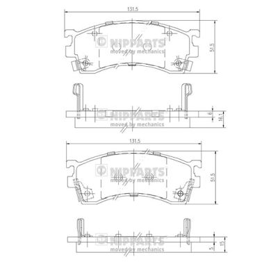 Placute frana NIPPARTS J3603038