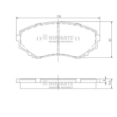 Placute frana NIPPARTS J3603046
