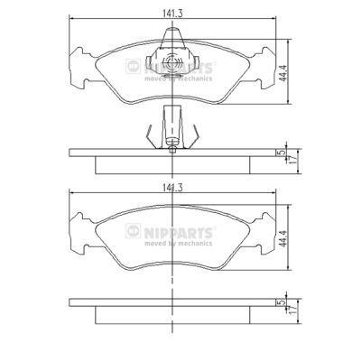 Placute frana NIPPARTS J3603049