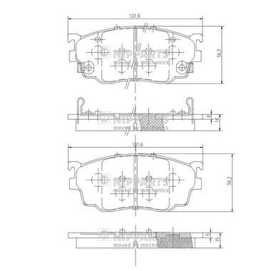 Placute frana NIPPARTS J3603051