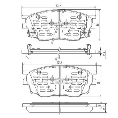 Placute frana NIPPARTS J3603055