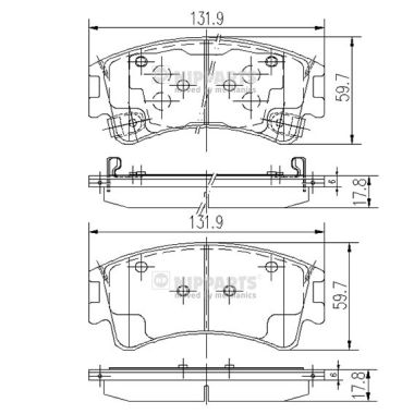 Placute frana NIPPARTS J3603056
