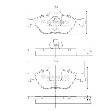 Placute frana NIPPARTS J3603065