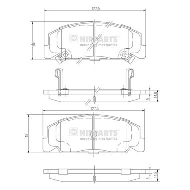 Placute frana NIPPARTS J3604027