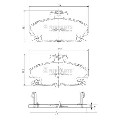 Placute frana NIPPARTS J3604031
