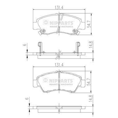 Placute frana NIPPARTS J3604034