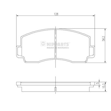 Placute frana NIPPARTS J3605002