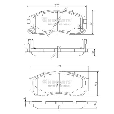 Placute frana NIPPARTS J3605030