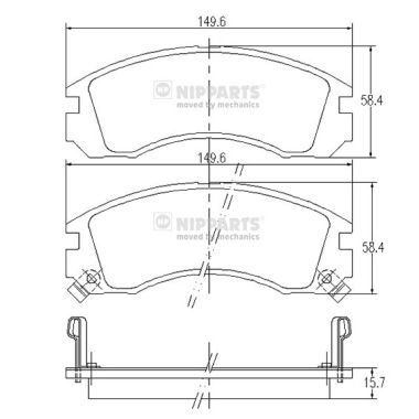 Placute frana NIPPARTS J3605031