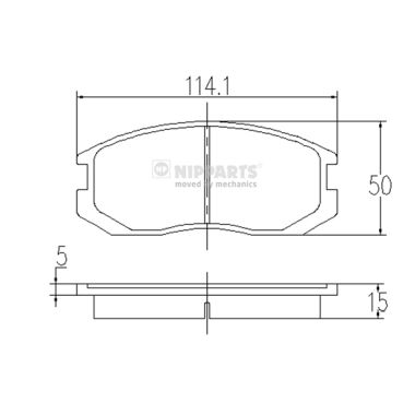 Placute frana NIPPARTS J3605032