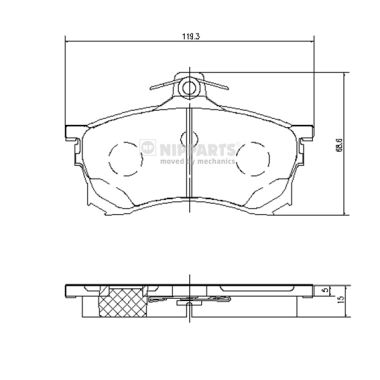 Placute frana NIPPARTS J3605037