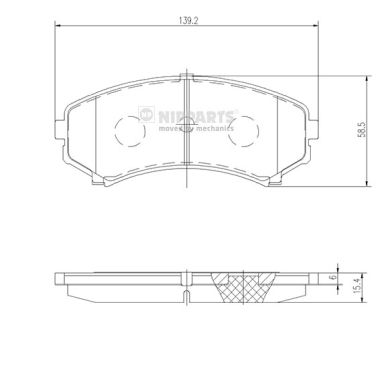 Placute frana NIPPARTS J3605039
