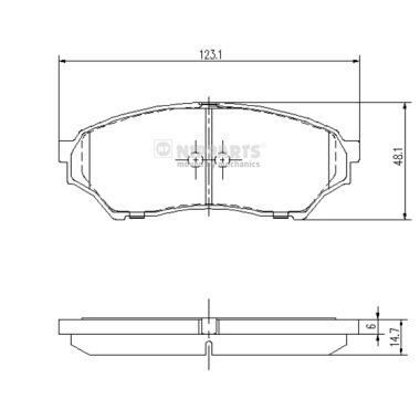 Placute frana NIPPARTS J3605040