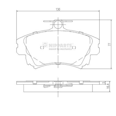 Placute frana NIPPARTS J3605042
