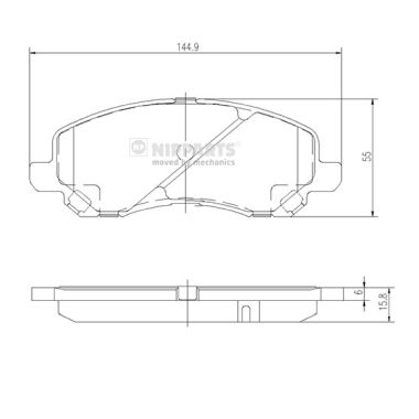 Placute frana NIPPARTS J3605046