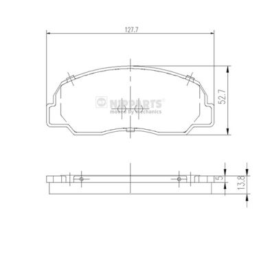 Placute frana NIPPARTS J3606001