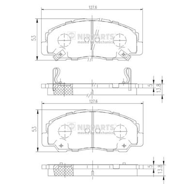 Placute frana NIPPARTS J3606012