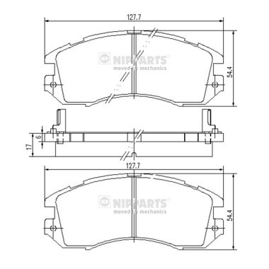 Placute frana NIPPARTS J3607005