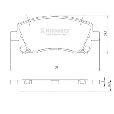 Placute frana NIPPARTS J3607013